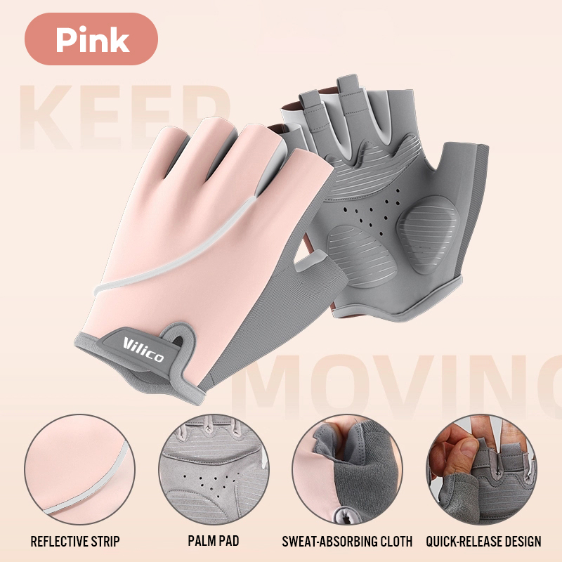 Workout Glove Gym - 夏通気性サイクリング手袋ワークアウトジム手袋男性女性重量挙げ指なし手袋トレーニングエクササイズフィットネス