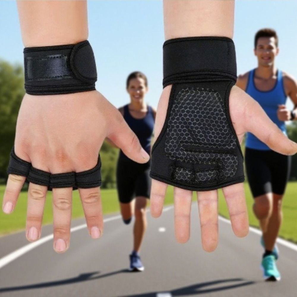 Workout Glove Gym - 滑り止めジムフィットネスグローブ耐摩耗性手首保護ウェイトリフティンググローブ衝撃吸収通気性トレーニングミトン