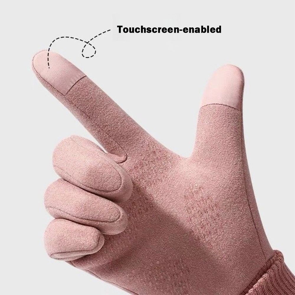 Leather Driving Glove - ドライビングミトン フリース裏地 サイクリンググローブ 防風 厚手の冬用手袋 フルフィンガー