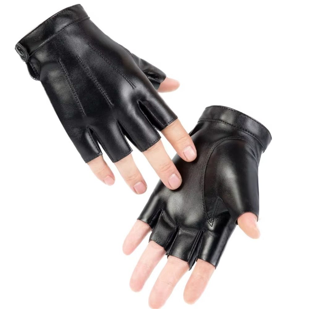 ファッションパンク PU ドライビンググローブボタンデザイン - Leather Driving Glove のレビューと価格
