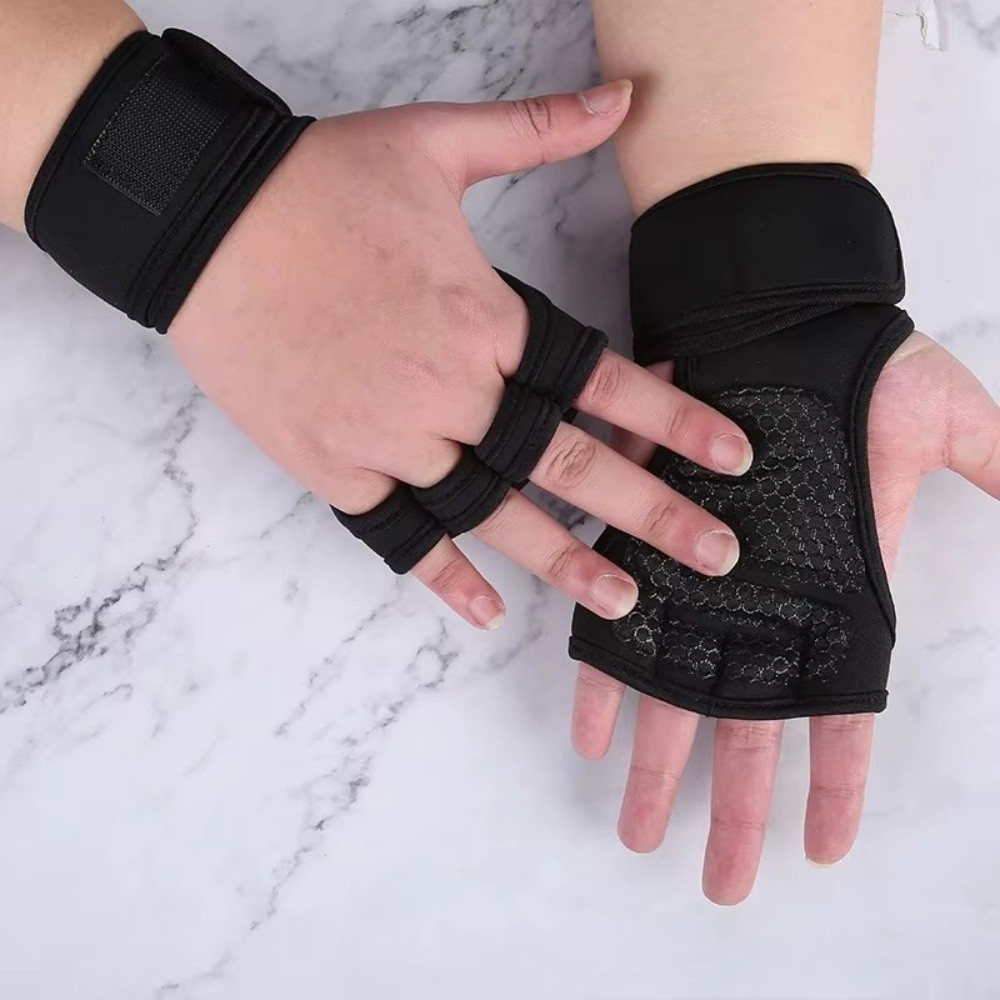 滑り止めジムフィットネスグローブ耐摩耗性手首保護ウェイトリフ - Workout Glove Gym のレビューと価格