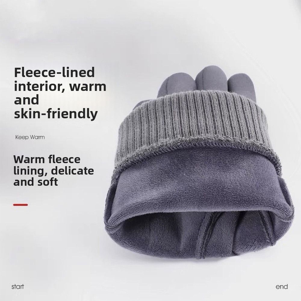 ドライビングミトン フリース裏地 サイクリンググローブ 防風 - Leather Driving Glove のレビューと価格