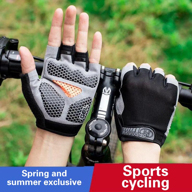 男女兼用ハーフフィンガーサイクリンググローブ、滑り止め、耐衝 - Cycling Glove Padded のレビューと価格