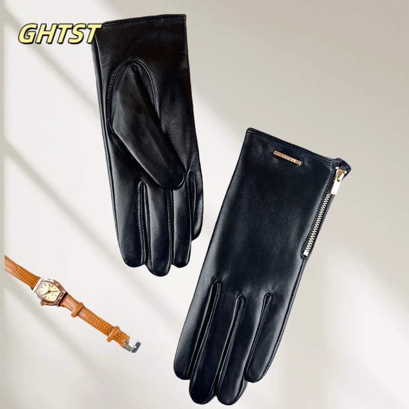 ファッション本物のシープスキンオートバイ手袋運転女性本革冬暖 - Leather Driving Glove のレビューと価格