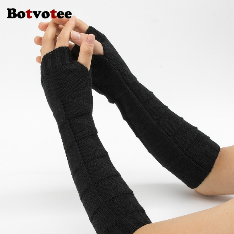 Botvotee Y2k チャンキーニット アームウォーマー - Fingerless Glove Knit のレビューと価格